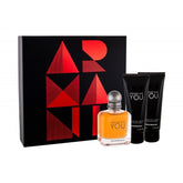 emporio armani stronger with you gift set - 50ml edt spray + 2 x 75ml shower gel (men)